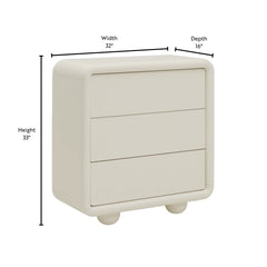 Rondie 3-Drawer Cabinet DecoAmi
