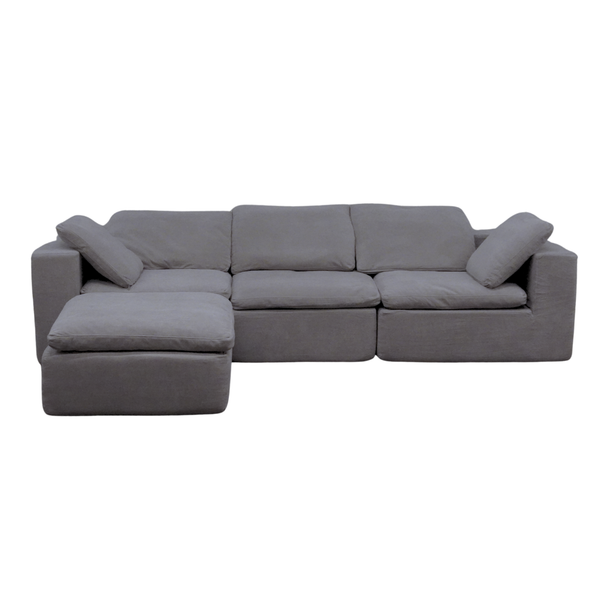 Esme L-shaped Sectional Sofa (Grey) DecoAmi Interiors Ltd.