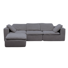 Esme L-shaped Sectional Sofa (Grey) DecoAmi Interiors Ltd.