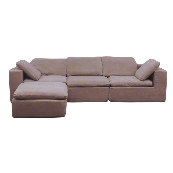 Esme L-shaped Sectional Sofa (Tan) DecoAmi Interiors Ltd.