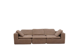 Esme L-shaped Sectional Sofa (Tan) DecoAmi Interiors Ltd.