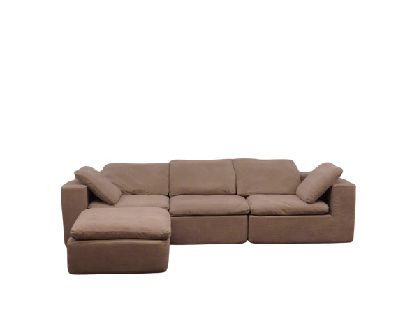 Esme L-shaped Sectional Sofa (Tan) DecoAmi Interiors Ltd.