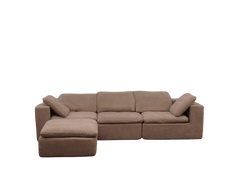 Esme L-shaped Sectional Sofa (Tan) DecoAmi Interiors Ltd.